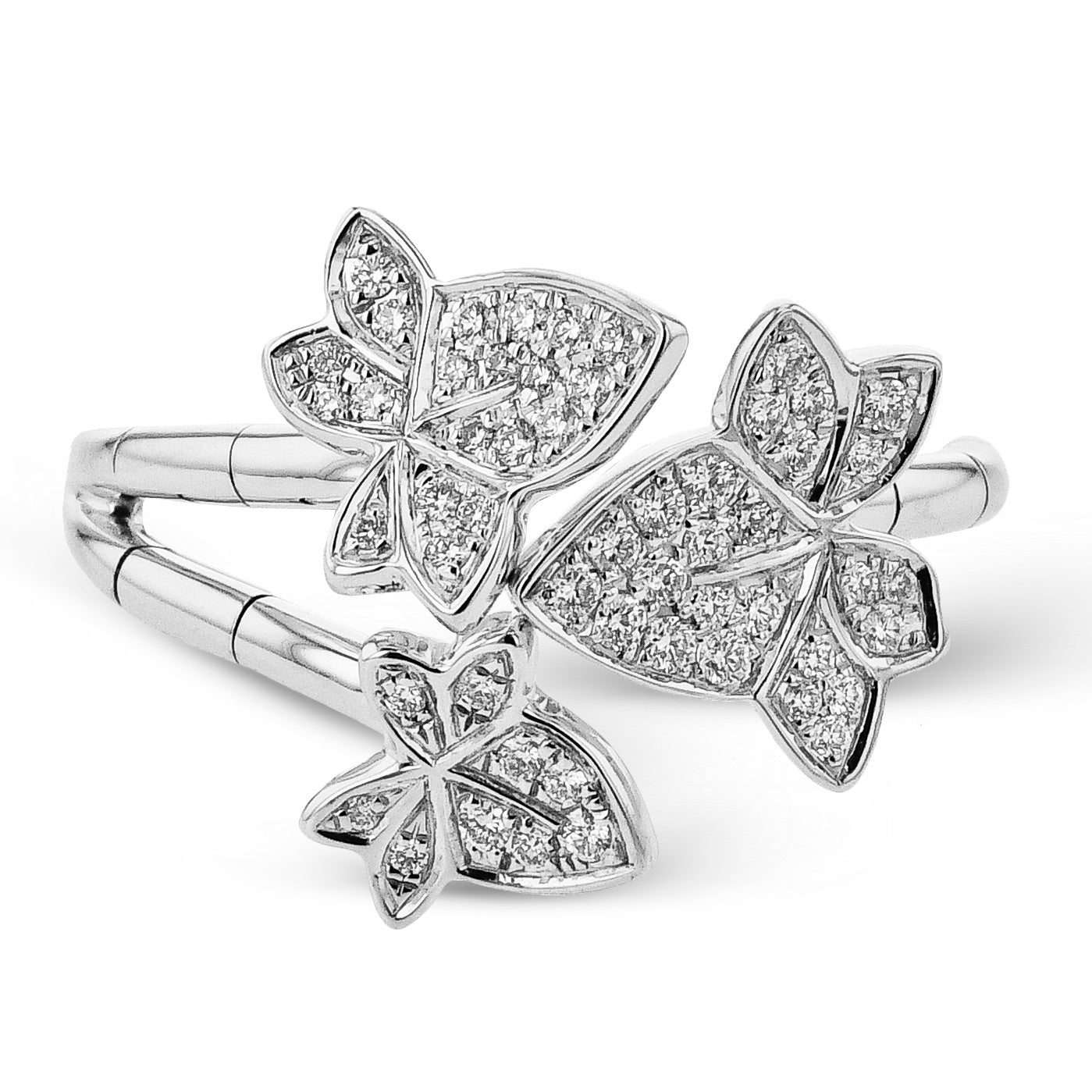 Vine Ring in 18k Gold with Diamonds - Simon G. Jewelry