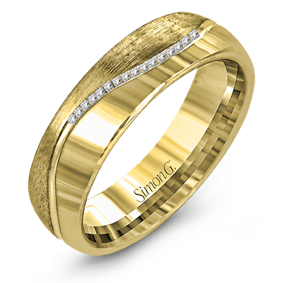 Wedding Band in 18k Gold with Diamonds - Simon G. Jewelry