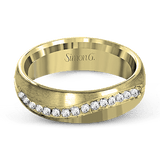 Wedding Band in 18k Gold with Diamonds - Simon G. Jewelry