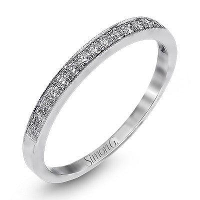 Wedding Band in 18k Gold with Diamonds - Simon G. Jewelry