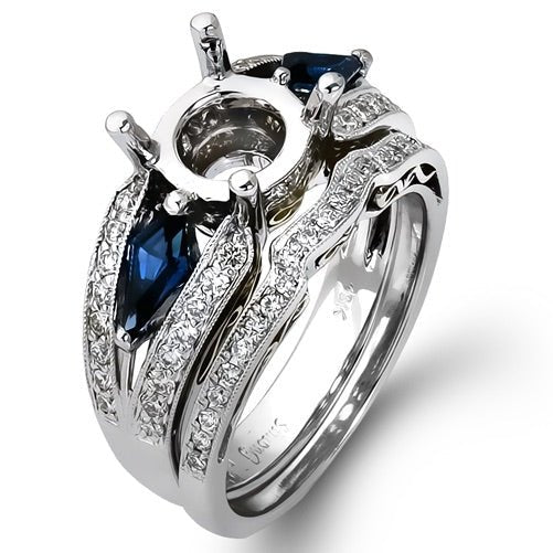 Wedding Band in 18k Gold with Diamonds - Simon G. Jewelry
