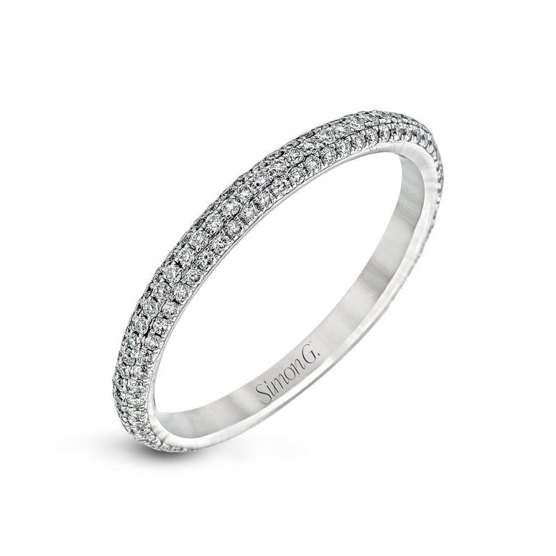 Wedding Band in 18k Gold with Diamonds - Simon G. Jewelry