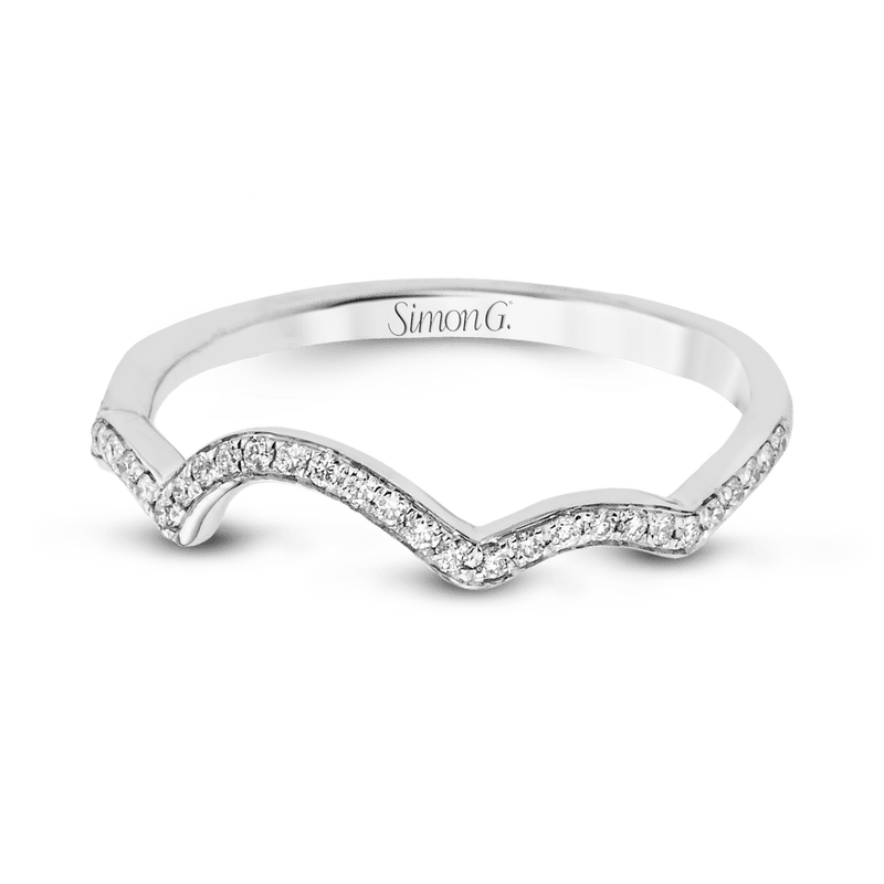 Wedding Band in 18k Gold with Diamonds - Simon G. Jewelry