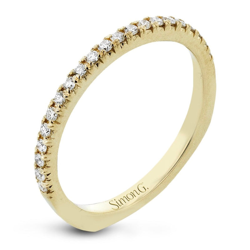 Wedding Band in 18k Gold with Diamonds - Simon G. Jewelry