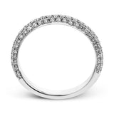 Wedding Band in 18k Gold with Diamonds - Simon G. Jewelry