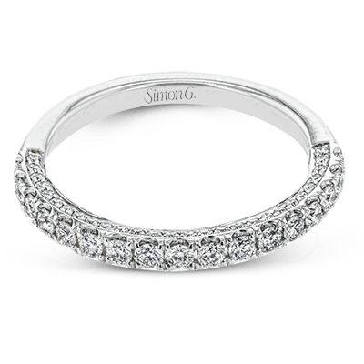 Wedding Band in 18k Gold with Diamonds - Simon G. Jewelry