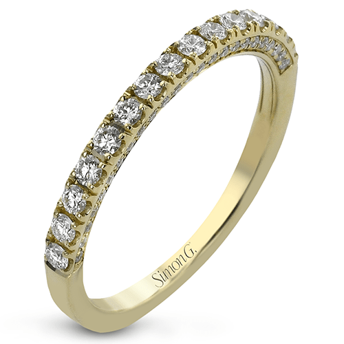 Wedding Band in 18k Gold with Diamonds - Simon G. Jewelry