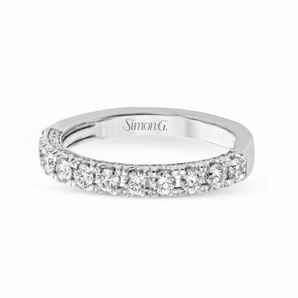 Wedding Band in 18k Gold with Diamonds - Simon G. Jewelry