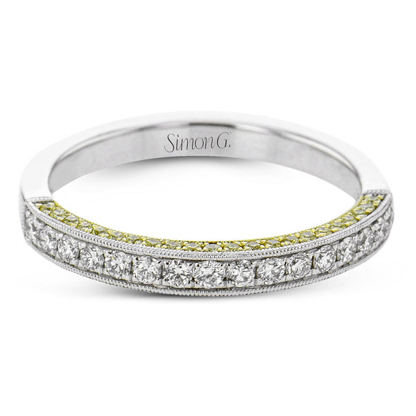 Wedding Band in 18k Gold with Diamonds - Simon G. Jewelry