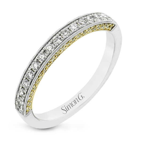 Wedding Band in 18k Gold with Diamonds - Simon G. Jewelry