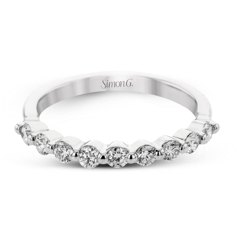 Wedding Band in 18k Gold with Diamonds - Simon G. Jewelry
