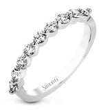 Wedding Band in 18k Gold with Diamonds - Simon G. Jewelry