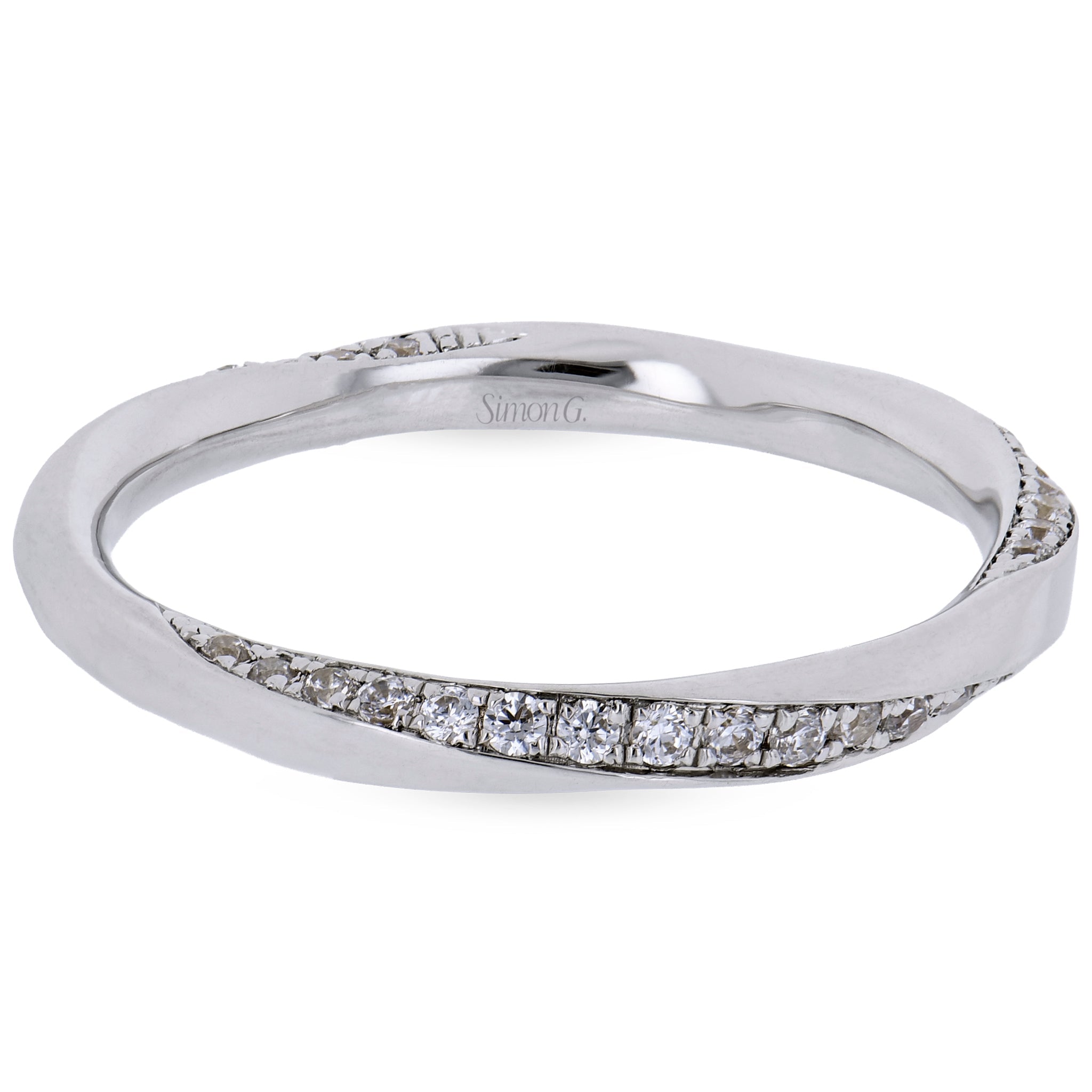 Wedding Band in 18k Gold with Diamonds - Simon G. Jewelry