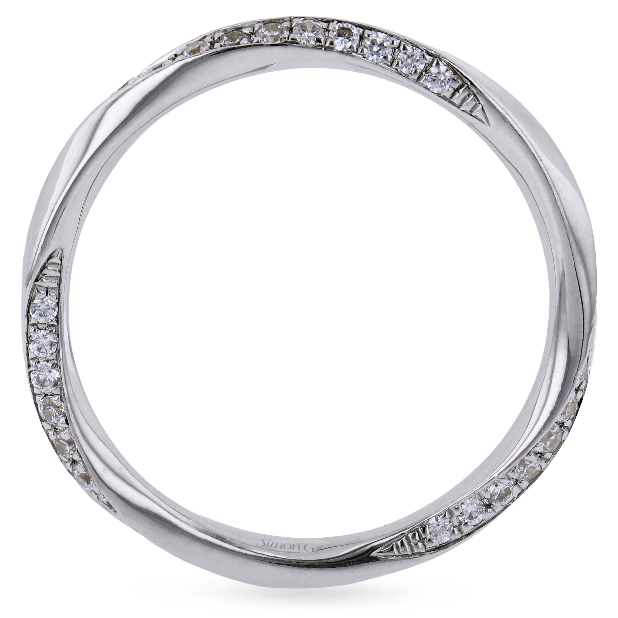 Wedding Band in 18k Gold with Diamonds - Simon G. Jewelry