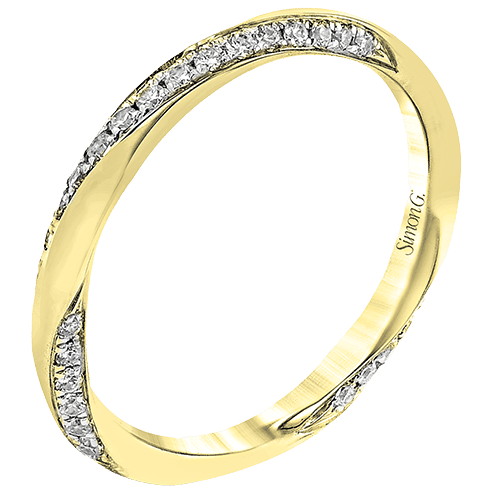 Wedding Band in 18k Gold with Diamonds - Simon G. Jewelry