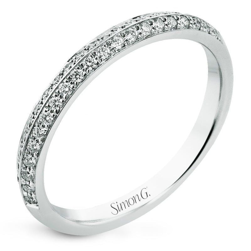 Wedding Band in 18k Gold with Diamonds - Simon G. Jewelry