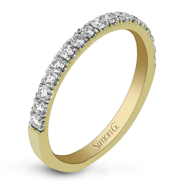 Wedding Band in 18k Gold with Diamonds - Simon G. Jewelry