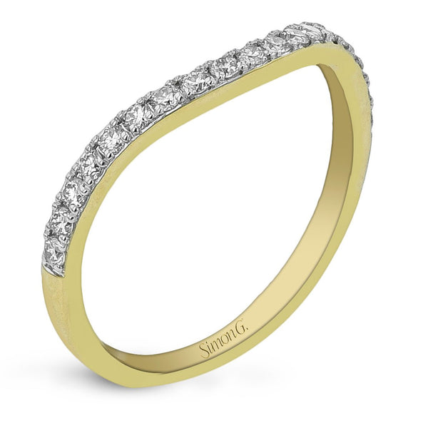 Wedding Band in 18k Gold with Diamonds - Simon G. Jewelry