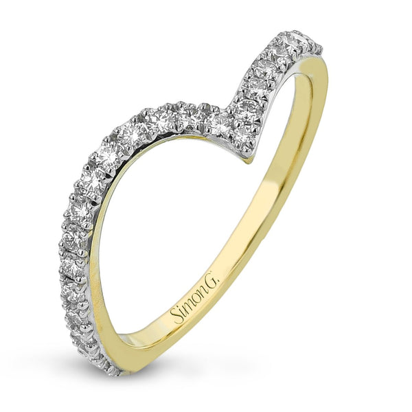 Wedding Band in 18k Gold with Diamonds - Simon G. Jewelry