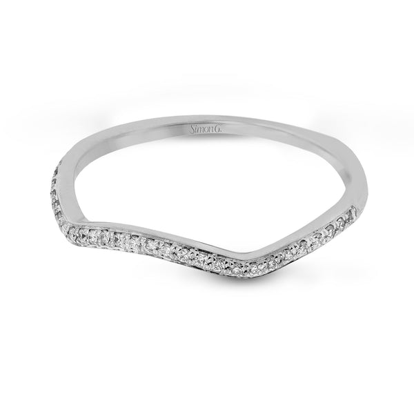 Wedding Band in 18k Gold with Diamonds - Simon G. Jewelry