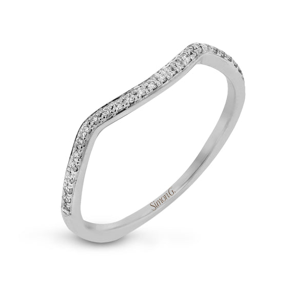 Wedding Band in 18k Gold with Diamonds - Simon G. Jewelry