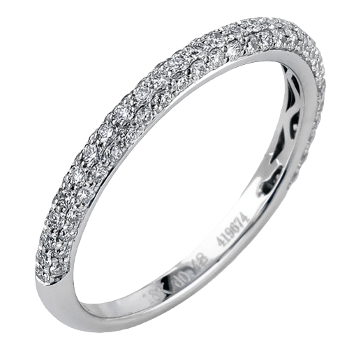 Wedding Band in 18k Gold with Diamonds - Simon G. Jewelry