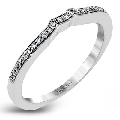 Wedding Band in 18k Gold with Diamonds - Simon G. Jewelry