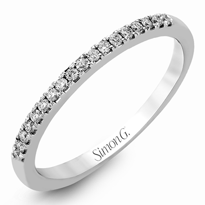 Wedding Band in 18k Gold with Diamonds - Simon G. Jewelry