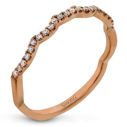 Wedding Band in 18k Gold with Diamonds - Simon G. Jewelry