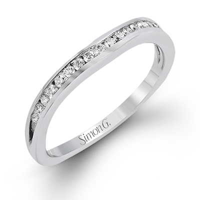 Wedding Band in 18k Gold with Diamonds - Simon G. Jewelry