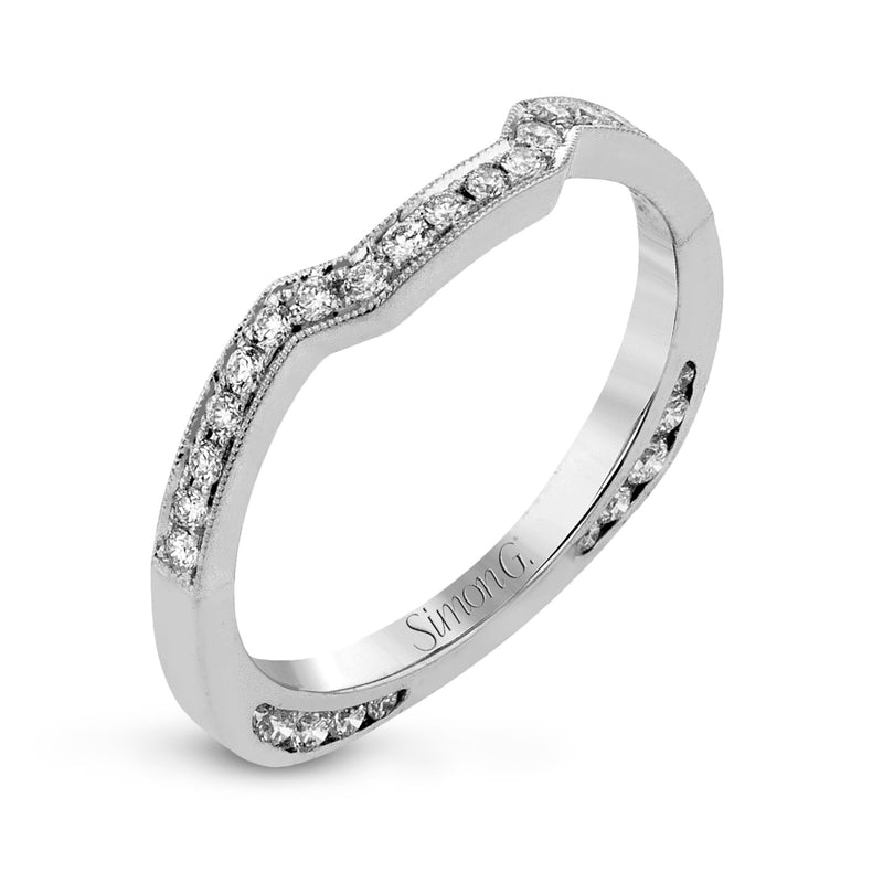 Wedding Band in 18k Gold with Diamonds - Simon G. Jewelry