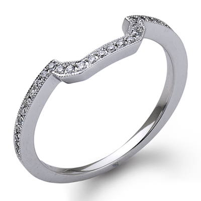 Wedding Band in 18k Gold with Diamonds - Simon G. Jewelry