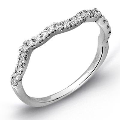 Wedding Band in 18k Gold with Diamonds - Simon G. Jewelry