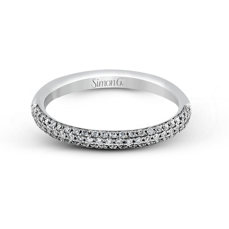 Wedding Band in 18k Gold with Diamonds - Simon G. Jewelry