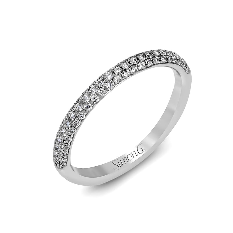 Wedding Band in 18k Gold with Diamonds - Simon G. Jewelry