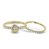 Wedding Set in 18k Gold with Diamonds - Simon G. Jewelry