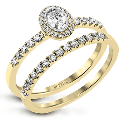 Wedding Set in 18k Gold with Diamonds - Simon G. Jewelry