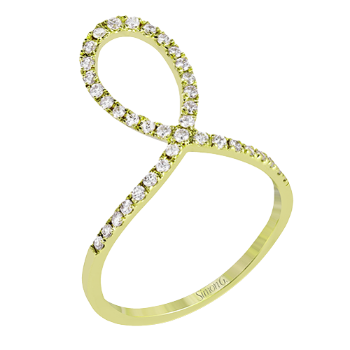 Midi Fashion Ring in 18k Gold with Diamonds