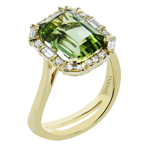 Color Ring in 18k Gold with Diamonds