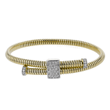 Cable Bangle in 18k Gold with Diamonds