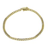 Chain Link Bracelet in 18k Gold with Diamonds
