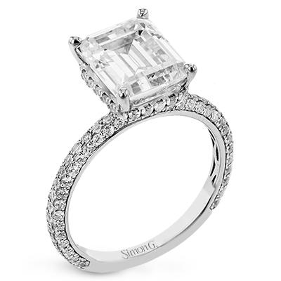 Lab Diamond Emerald Cut Engagement Rings