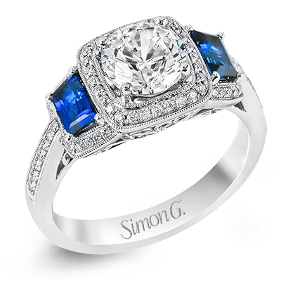 Custom Three Stone Diamond & Sapphire Ring (6 Carat)