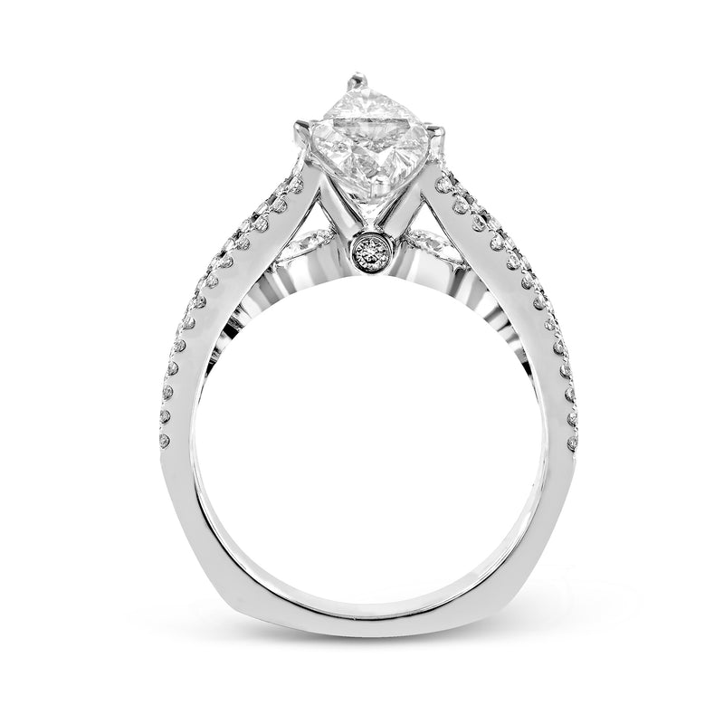 Marquise-Cut Split-Shank Engagement Ring In 18k Gold With Diamonds
