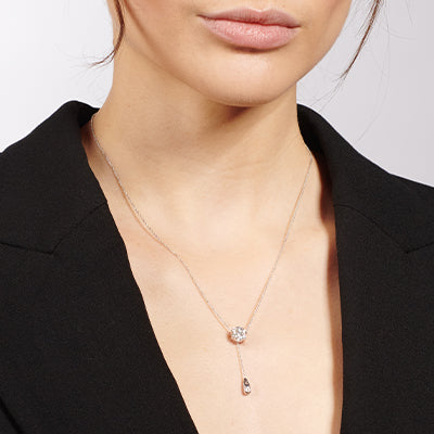 Pendant Necklace in 18k Gold with Diamonds